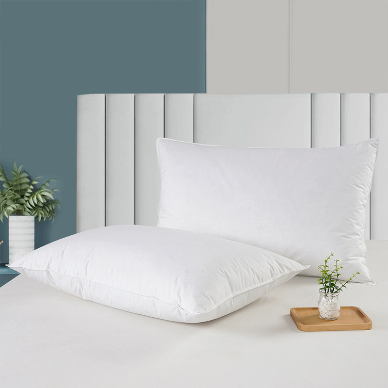 Pamuk 233T Percale Shell% 50 Beyaz Ördek Otel için Tüy Yastık