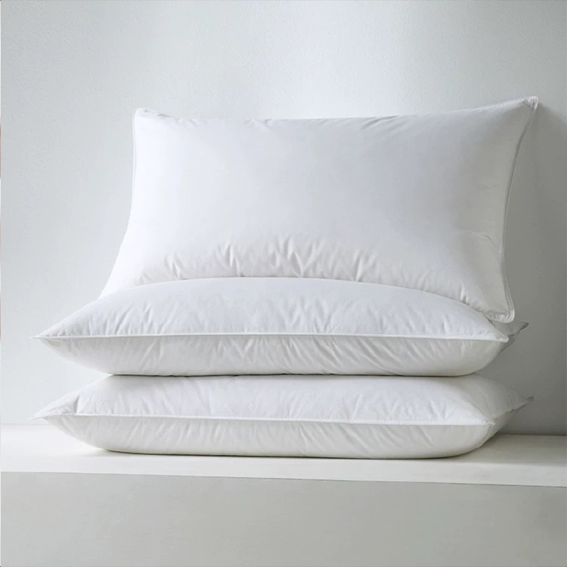 Pamuk 233T Percale Shell% 50 Beyaz Ördek Otel için Tüy Yastık