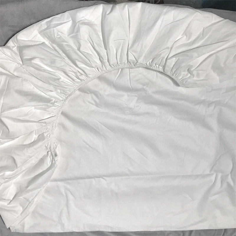 Deluxe 100 tarak pamuklu beyaz sateen 400t otel takılmış yatak sayfası tedarik