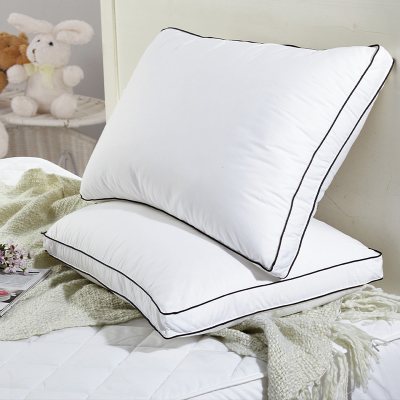 Beyaz Pamuk Aşağı Alternatif Mikrofiber 5cm Gelset Otel Yastıkları